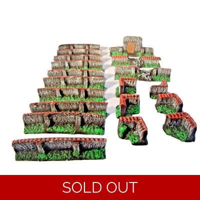 Spanish stone walls 15mm. For wargame miniature, wargaming terrain Spanish stone walls 15mm. For wargame miniature, wargaming terrain
